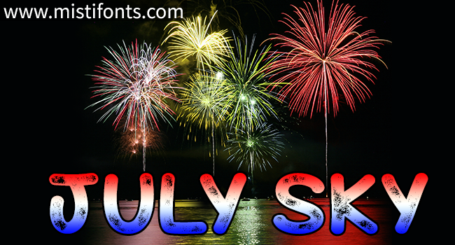 July Sky Font.