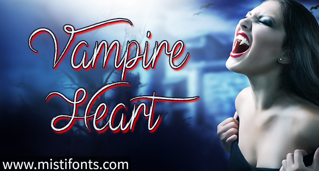 Vampire Heart Font.