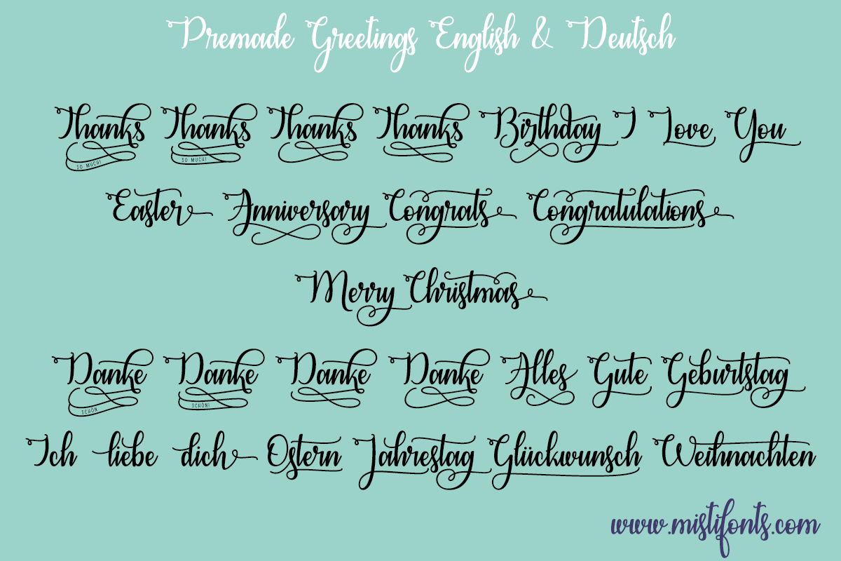 Congrats Calligraphy by Misti's Fonts