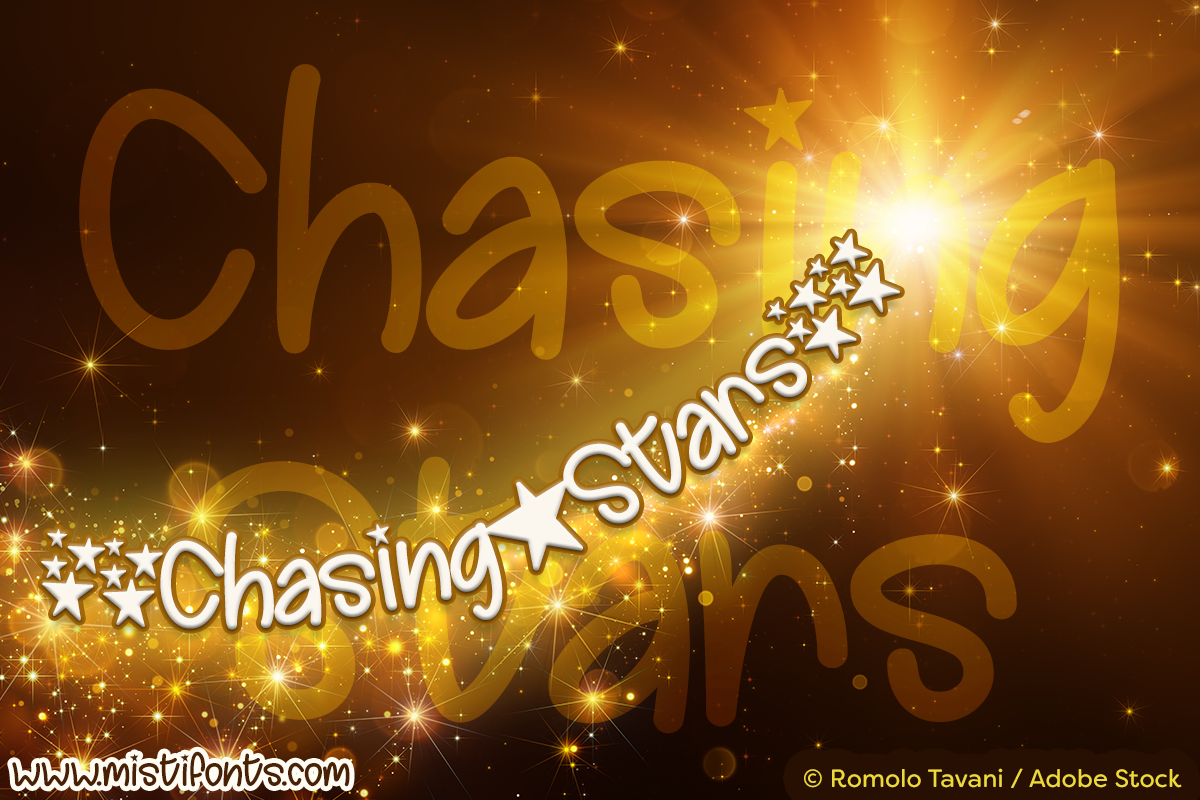 Chasing Stars by Misti's Fonts. Image credit: © Romolo Tavani / Adobe Stock