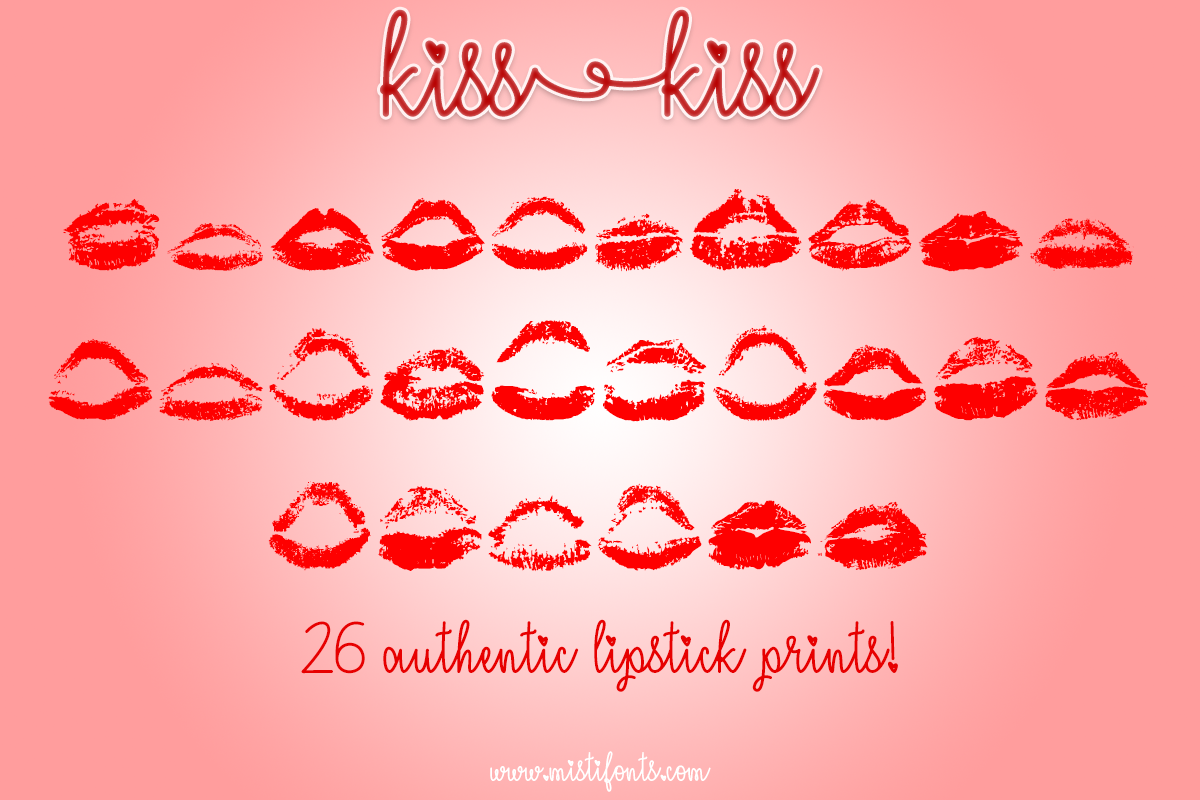 Kiss Kiss by Misti's Fonts.