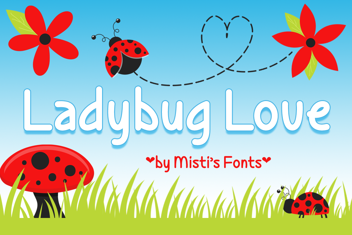 Ladybug Love Font by Misti's Fonts