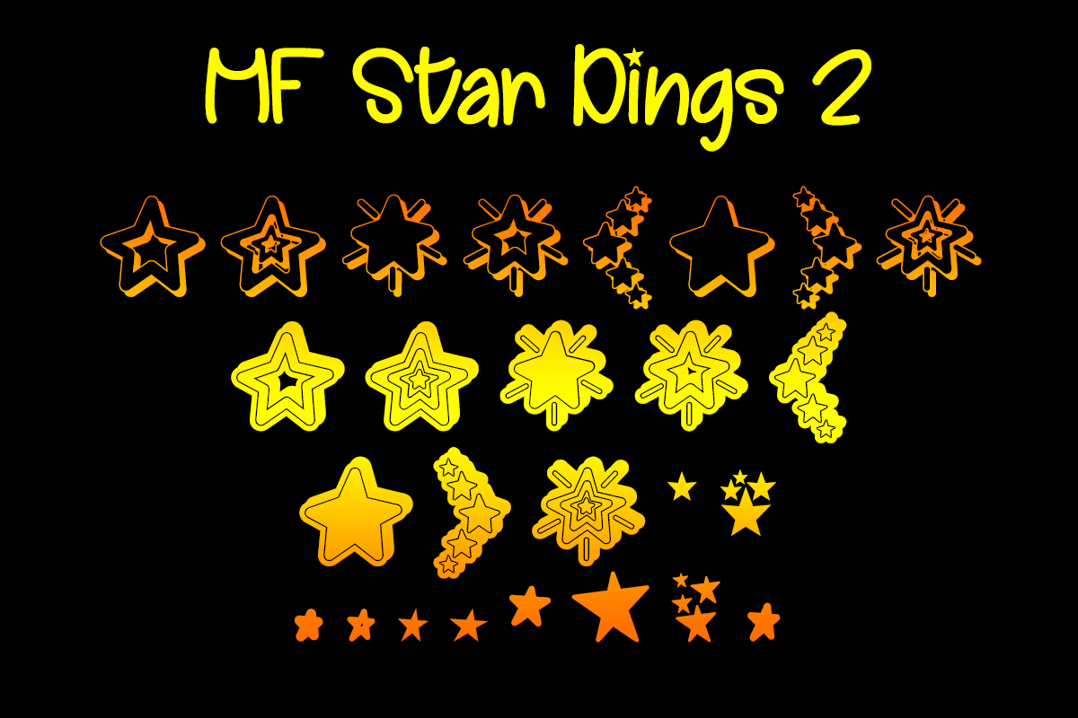MF Star Dings by Misti's Fonts.