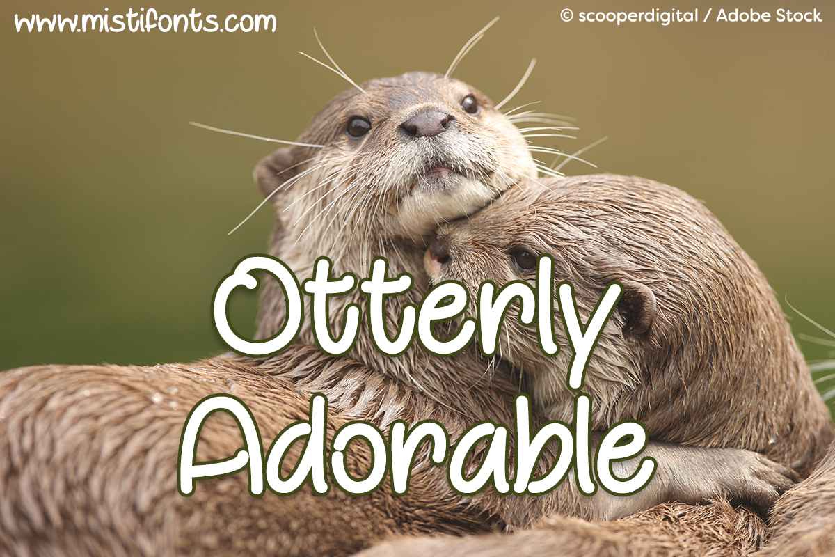 Otterly Adorable by Misti's Fonts. Image credit: © scooperdigital / Adobe Stock