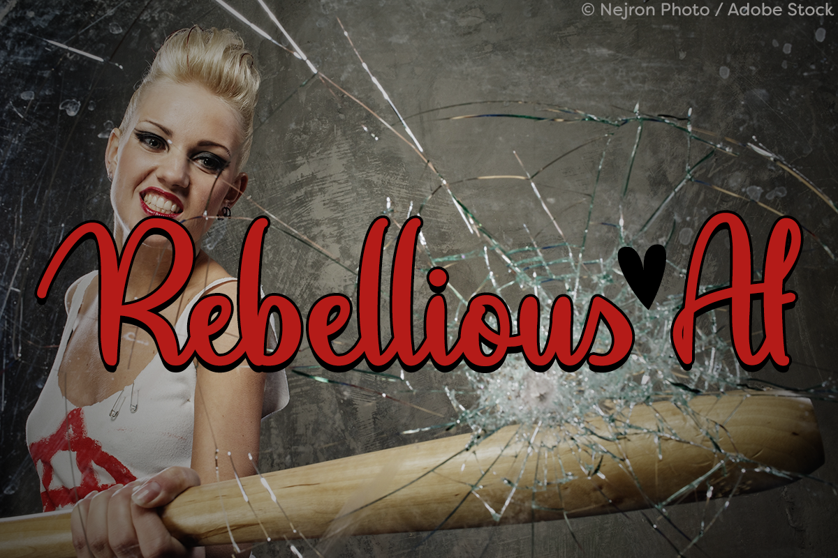 Rebellious Af by Misti's Fonts. Image credit: © Nejron Photo / Adobe Stock