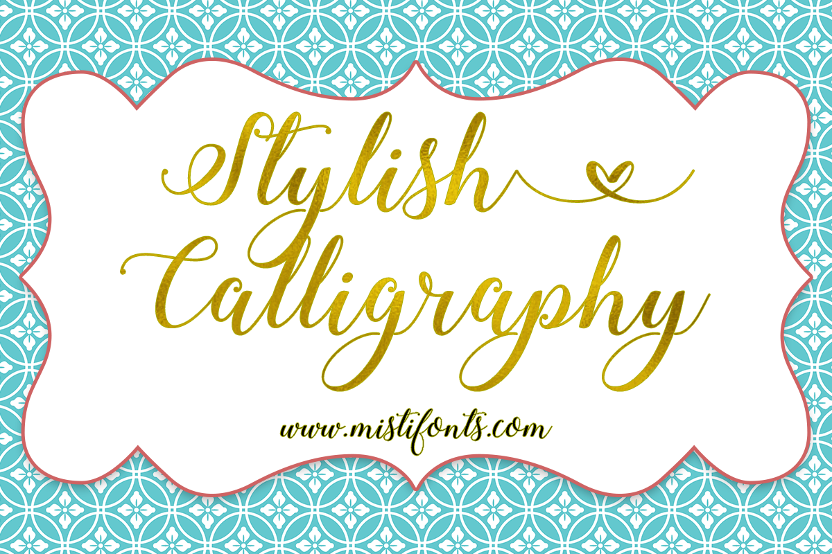 Stylish Calligraphy Font by Misti's Fonts.