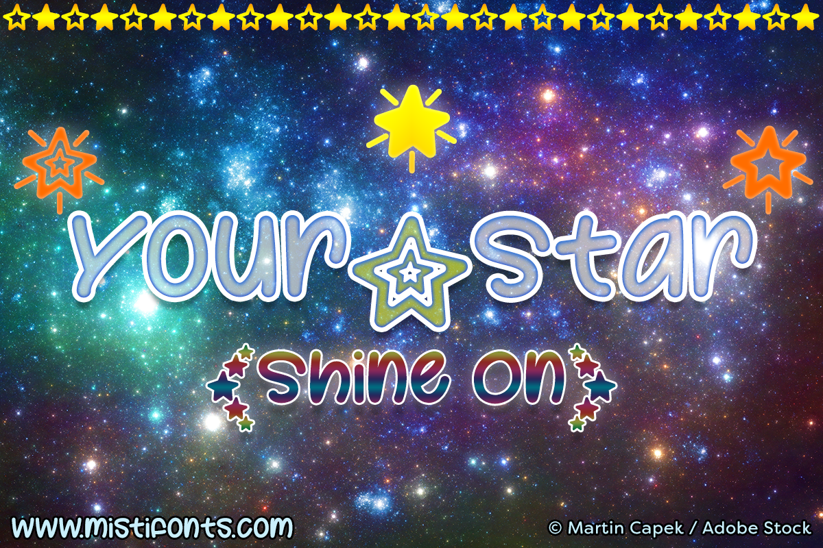 Your Star by Misti's Fonts. Image credit: © Martin Capek / Adobe Stock