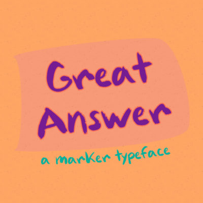 Great Answer Typeface by Misti's Fonts