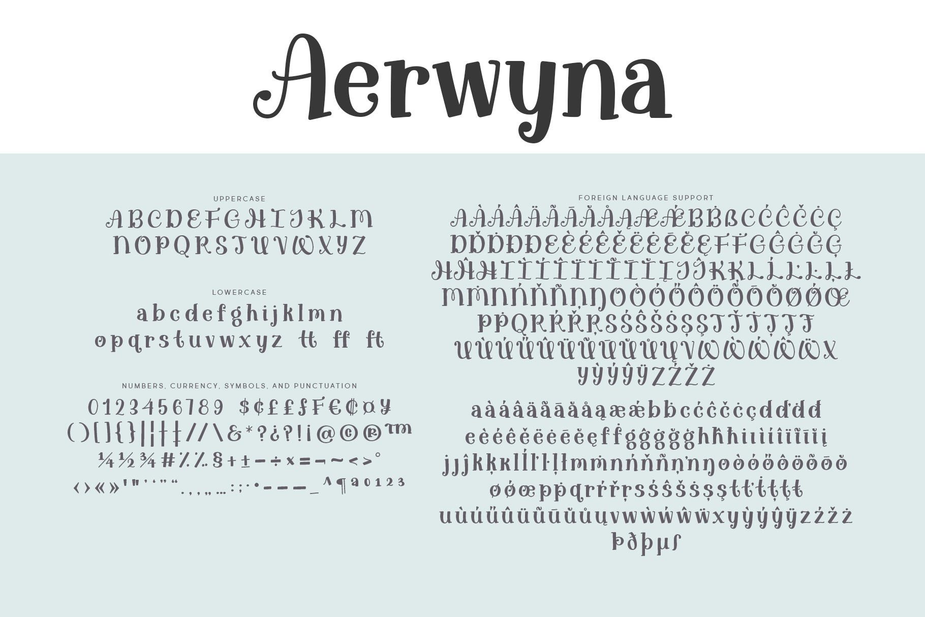 Aerwyna Alphabet