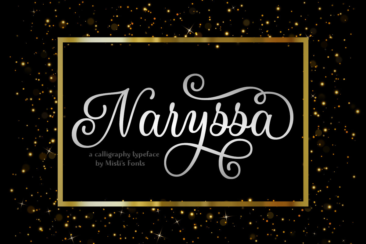 Naryssa Typeface by Misti's Fonts