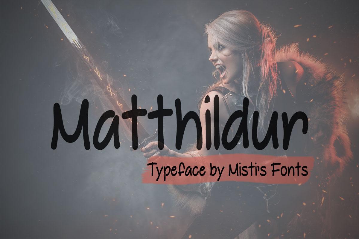 matthildur Typeface by Misti's Fonts
