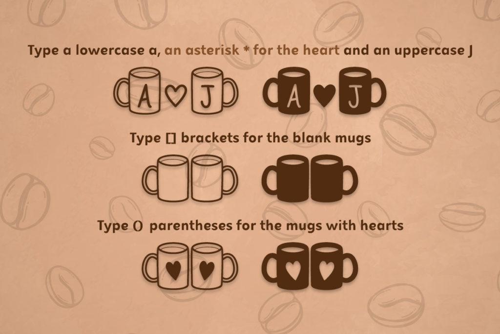 MF Coffee Mugs Typeface by Misti's Fonts