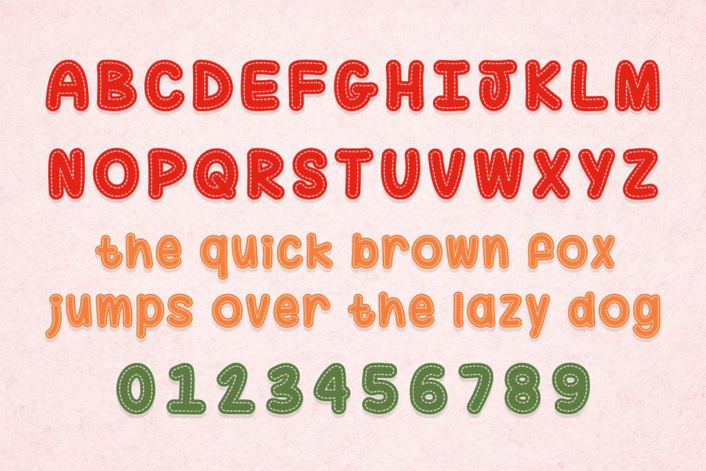 Quirky Stitch Typeface by Misti's Fonts