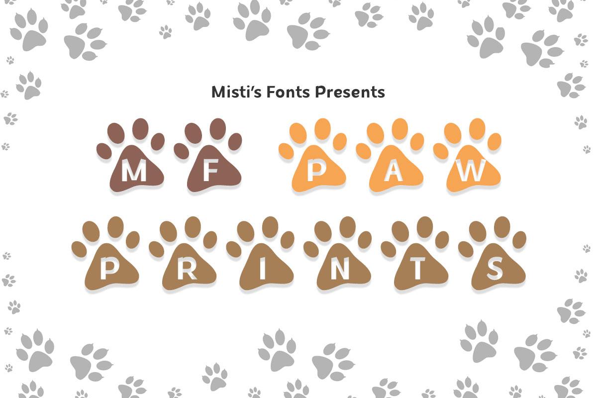 MF Paw Prints Typeface by Misti's Fonts