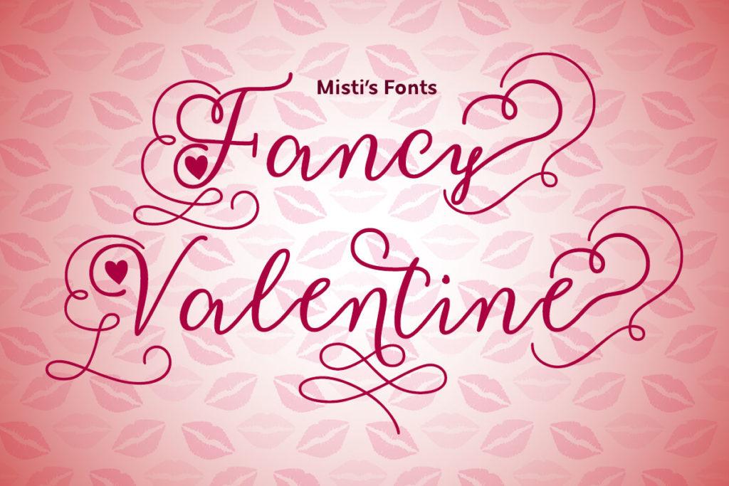 Fancy Valentine Typeface by Misti's Fonts