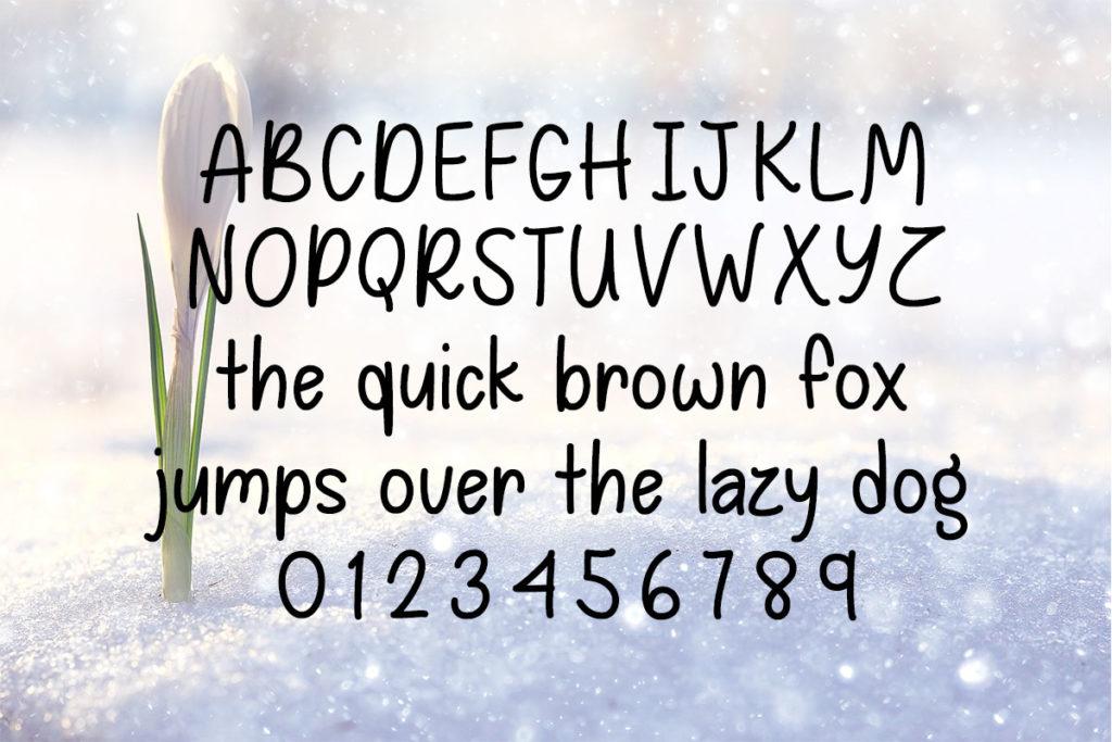 Spring Snowstorm Typeface by Misti's Fonts