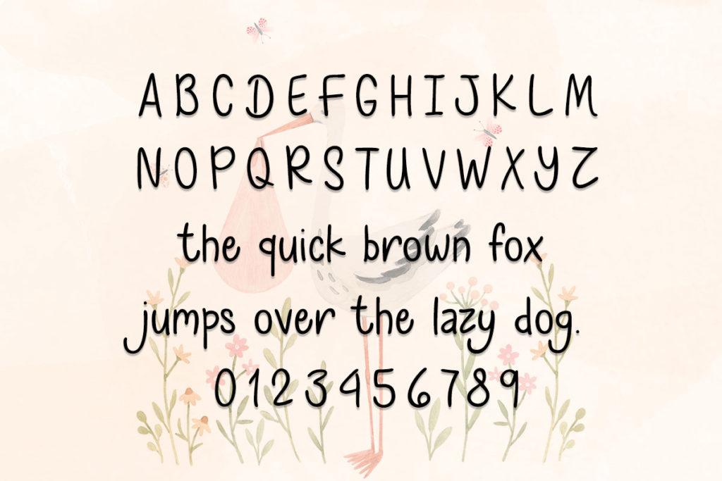 Stork Delivery Typeface by Misti's Fonts