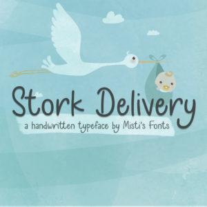 Stork Delivery Typeface by Misti's Fonts