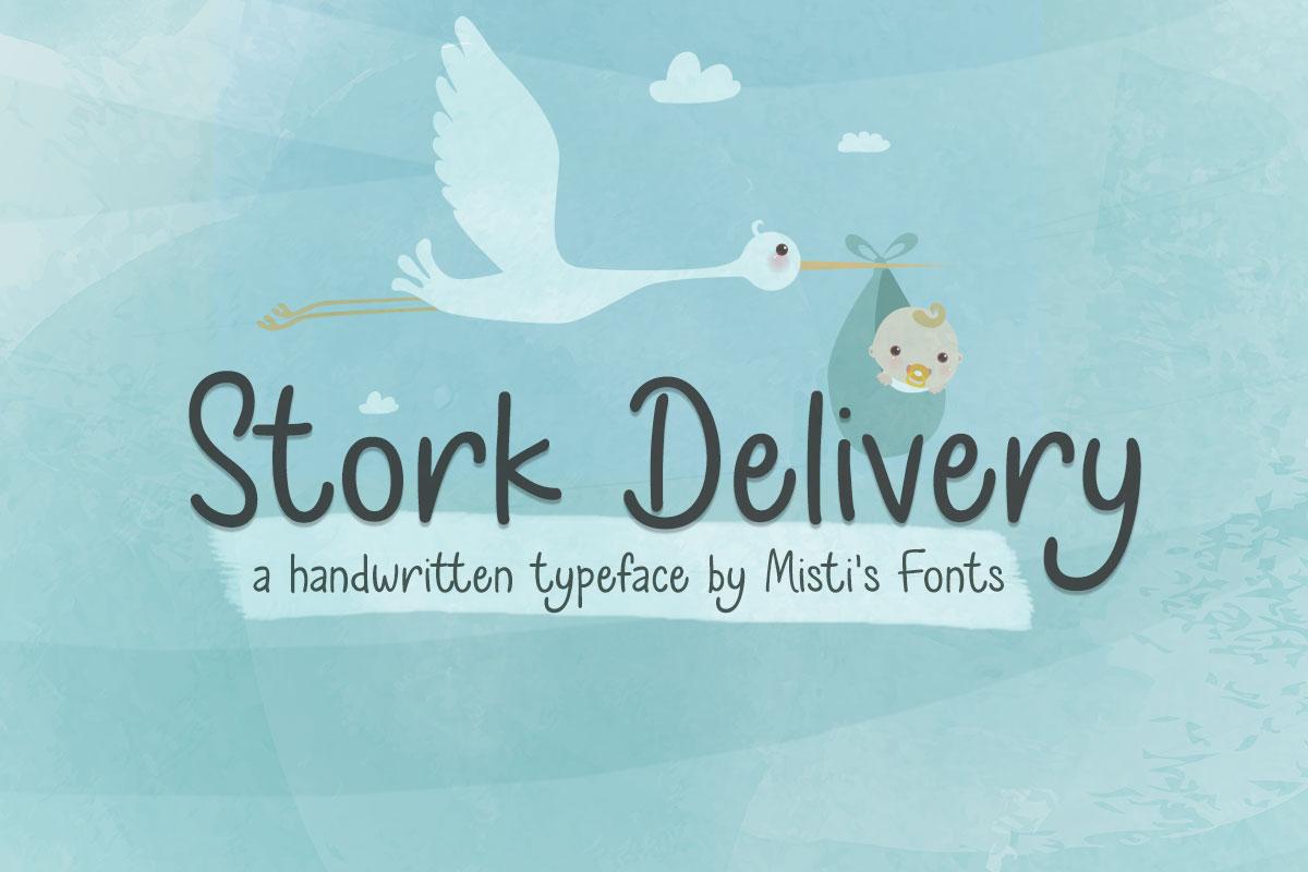 Stork Delivery Typeface by Misti's Fonts