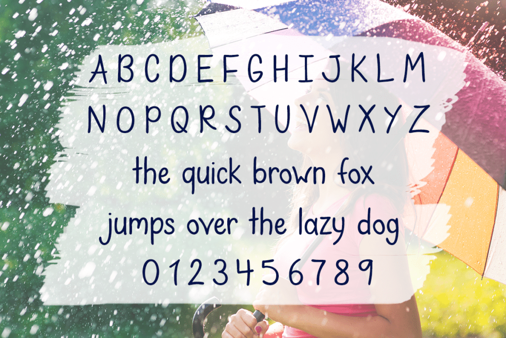 July Rainstorm Typeface by Misti's Fonts