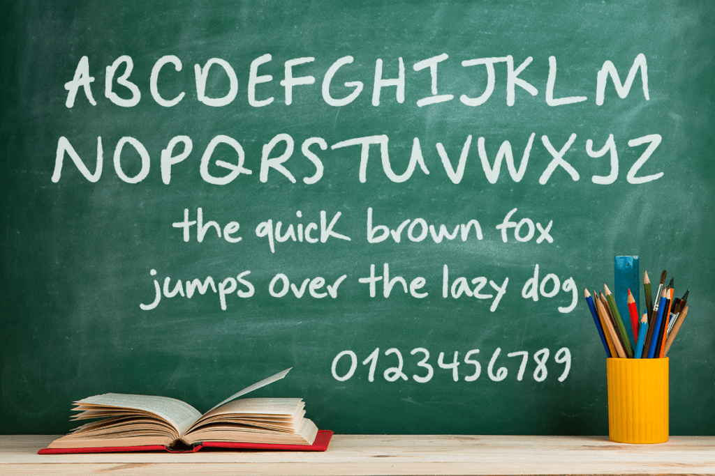 Bright Chalk Typeface by Misti's Fonts