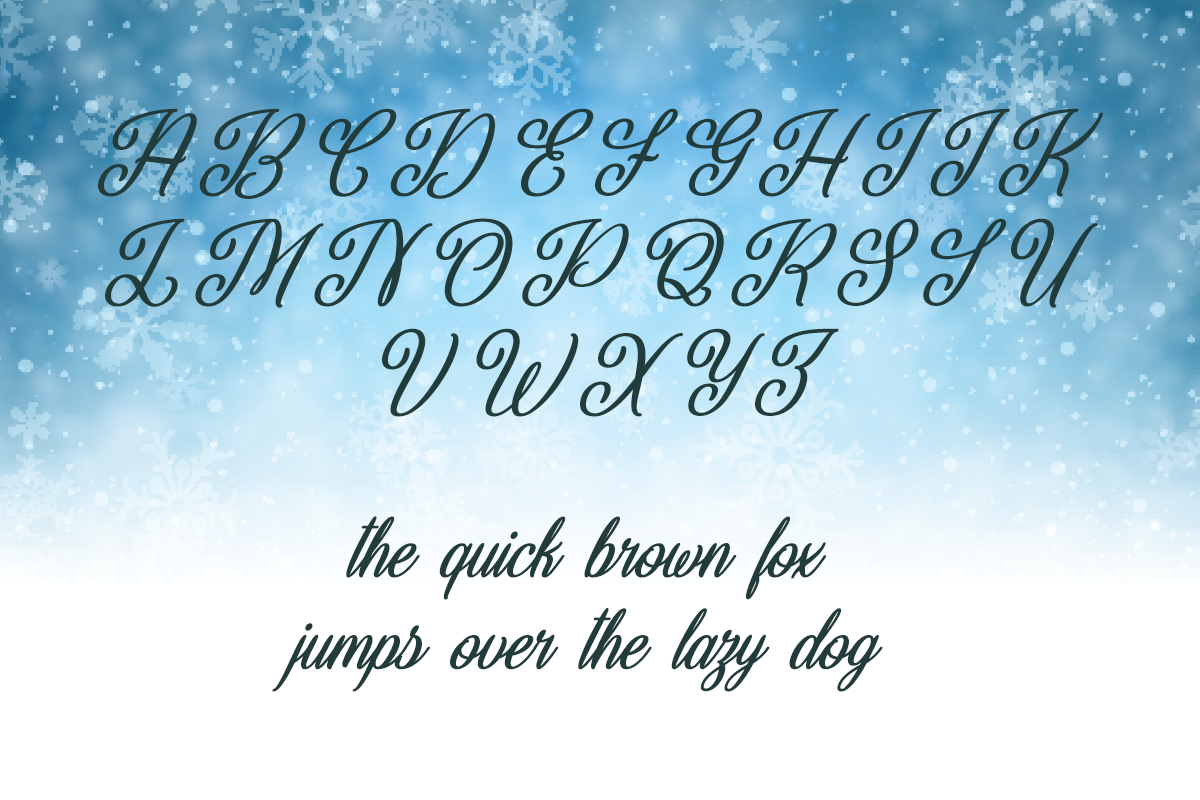 Beautiful Christmas Typeface by Misti's Fonts