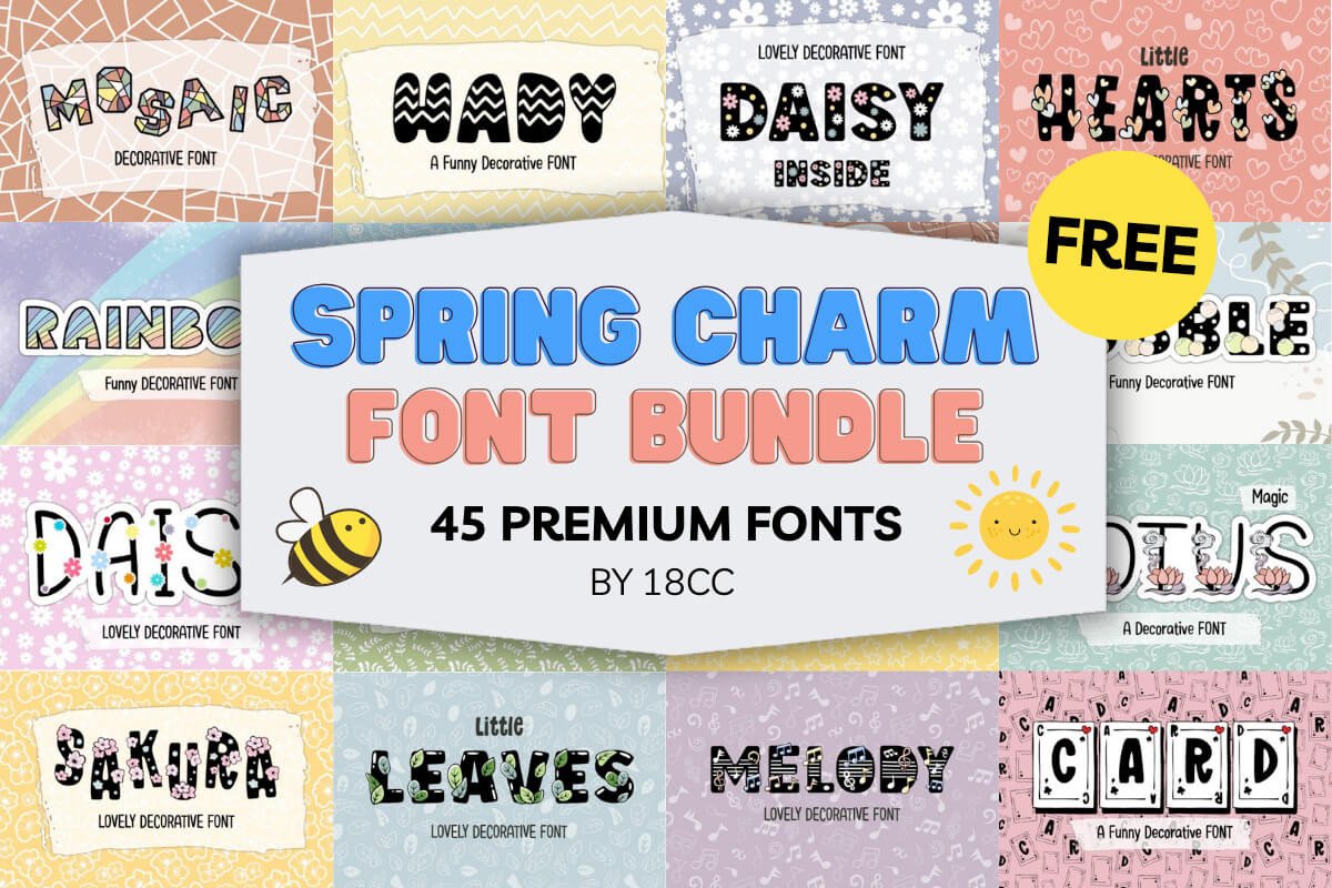Spring Charm Font Bundle