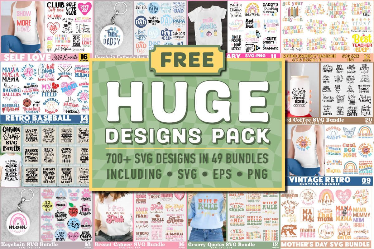 The Huge Designs Pack SVG Bundle
