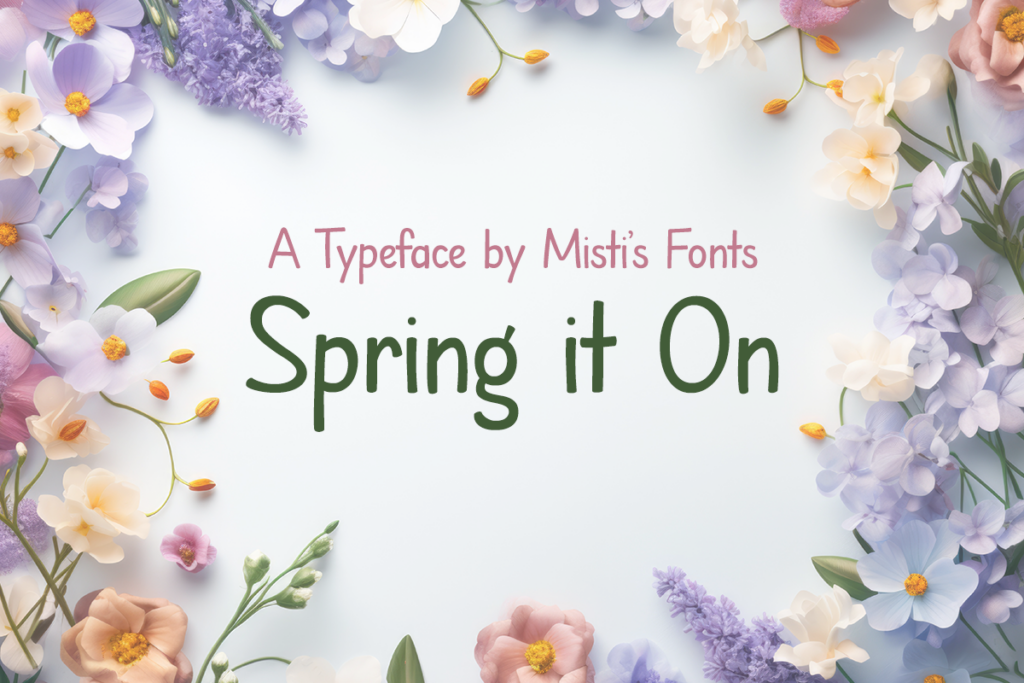 Spring it On Typeface by Misti's Fonts