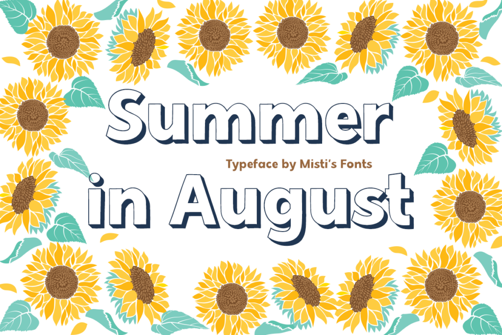 Summer in August Typeface by Misti's Fonts