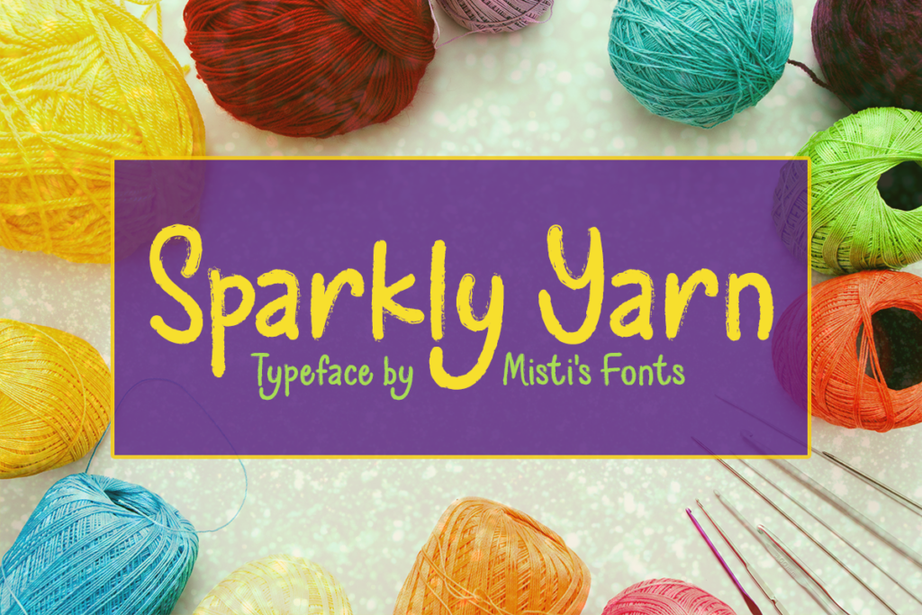 Sparkly Yarn Typeface by Misti's Fonts