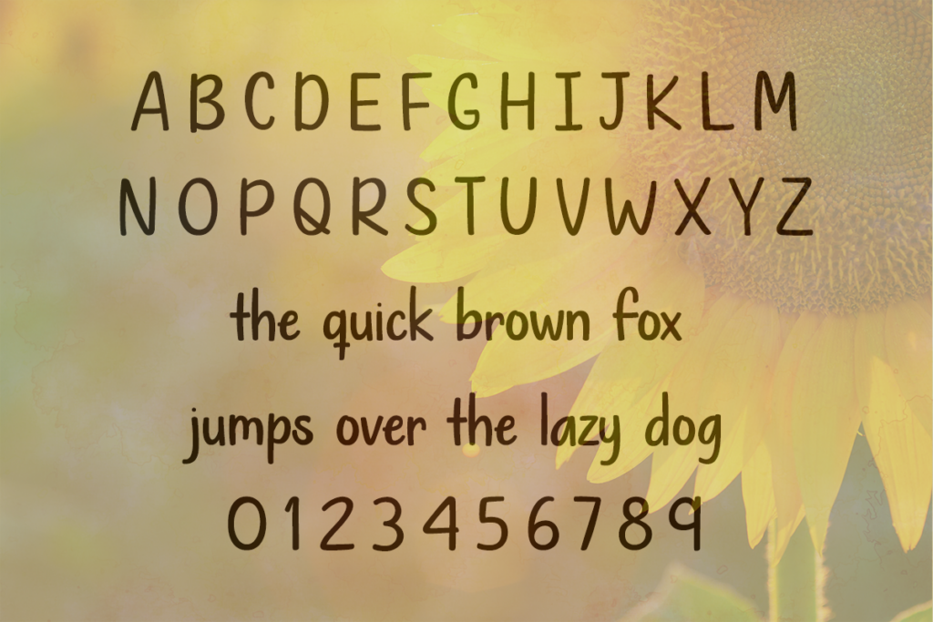 Rows Of Sunflowers Typeface by Misti's Fonts