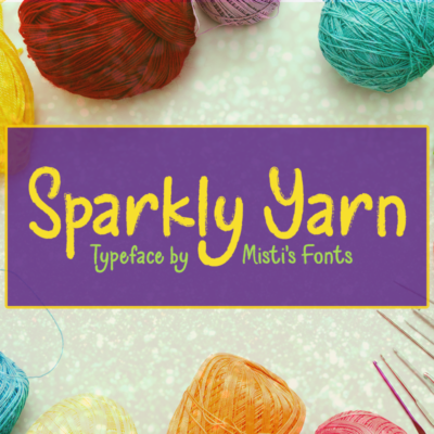 Sparkly Yarn Typeface by Misti's Fonts