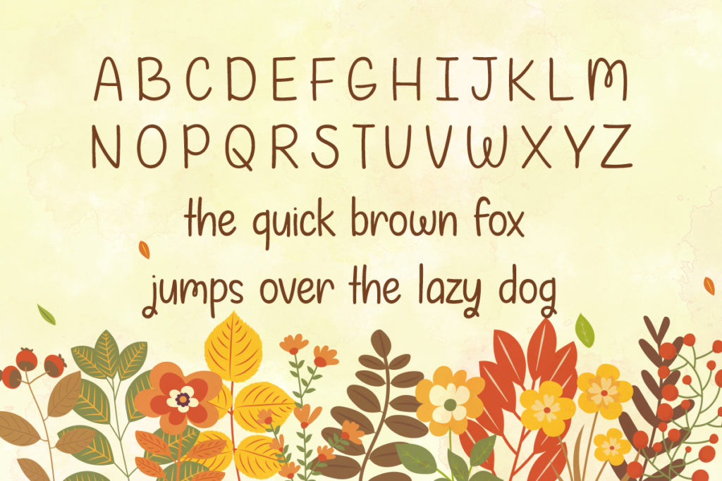 Autumn in September Typeface by Misti's Fonts