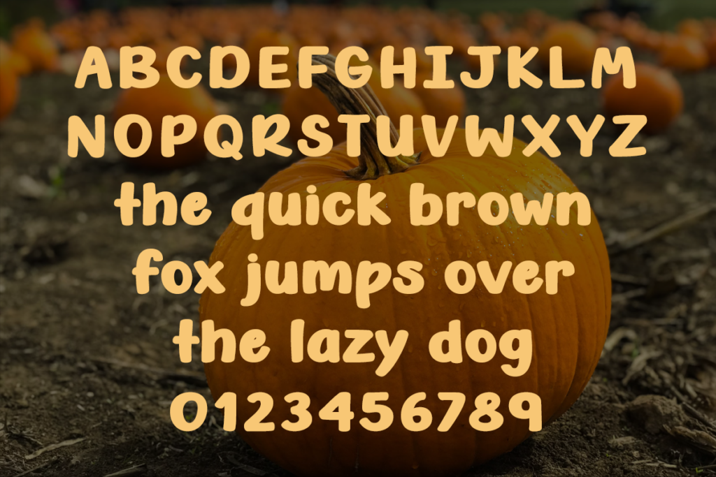 Chonky Pumpkin Typeface by Misti's Fonts