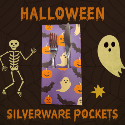 DIY Halloween Silverware Pockets Using Silhouette/Cricut