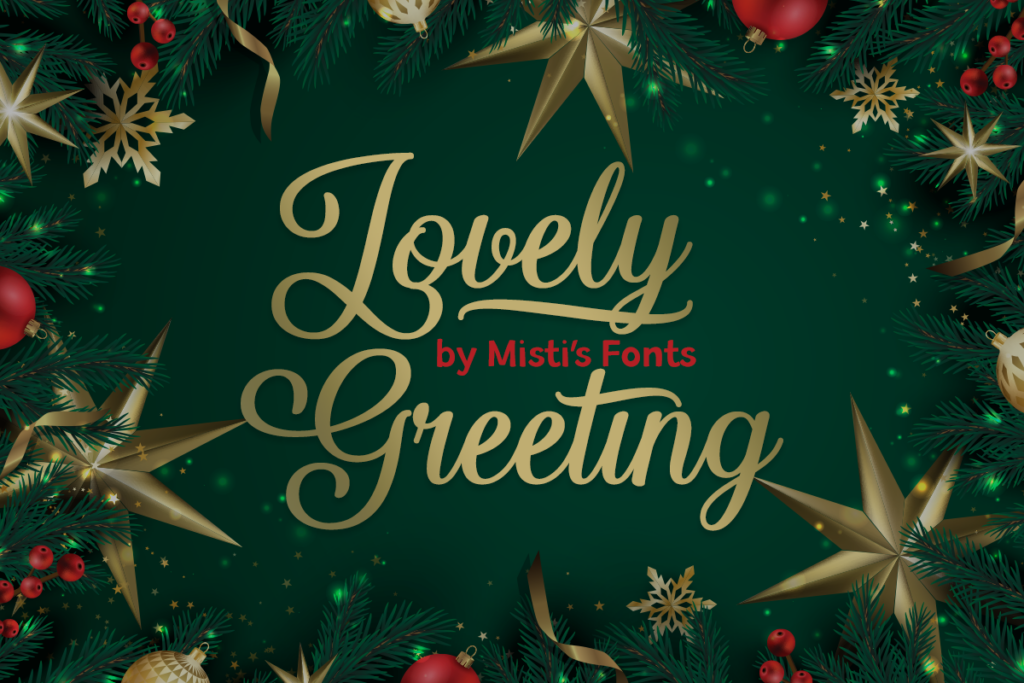 Lovely Greeting Typeface by Misti's Fonts 