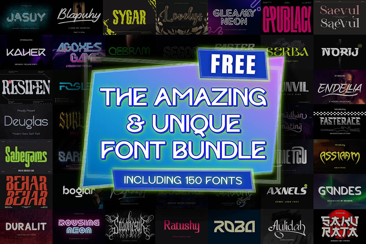 The Amazing & Unique Font Bundle

