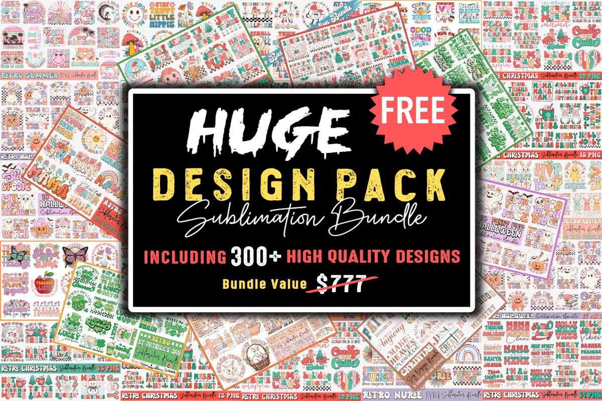 The Huge Designs Pack Sublimation Bundle

