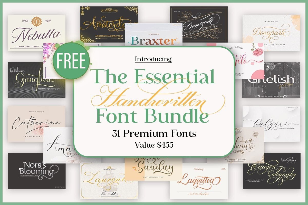 The Essential Handwritten Font Bundle
