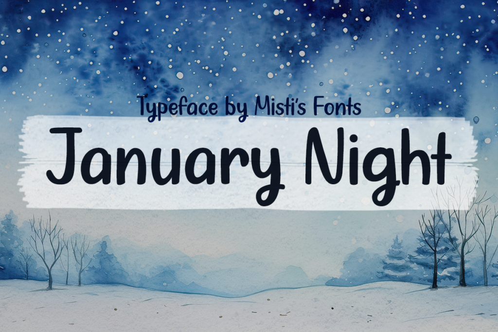 January Night Typeface by Misti's Fonts