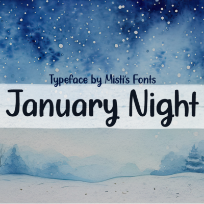 January Night Typeface by Misti's Fonts