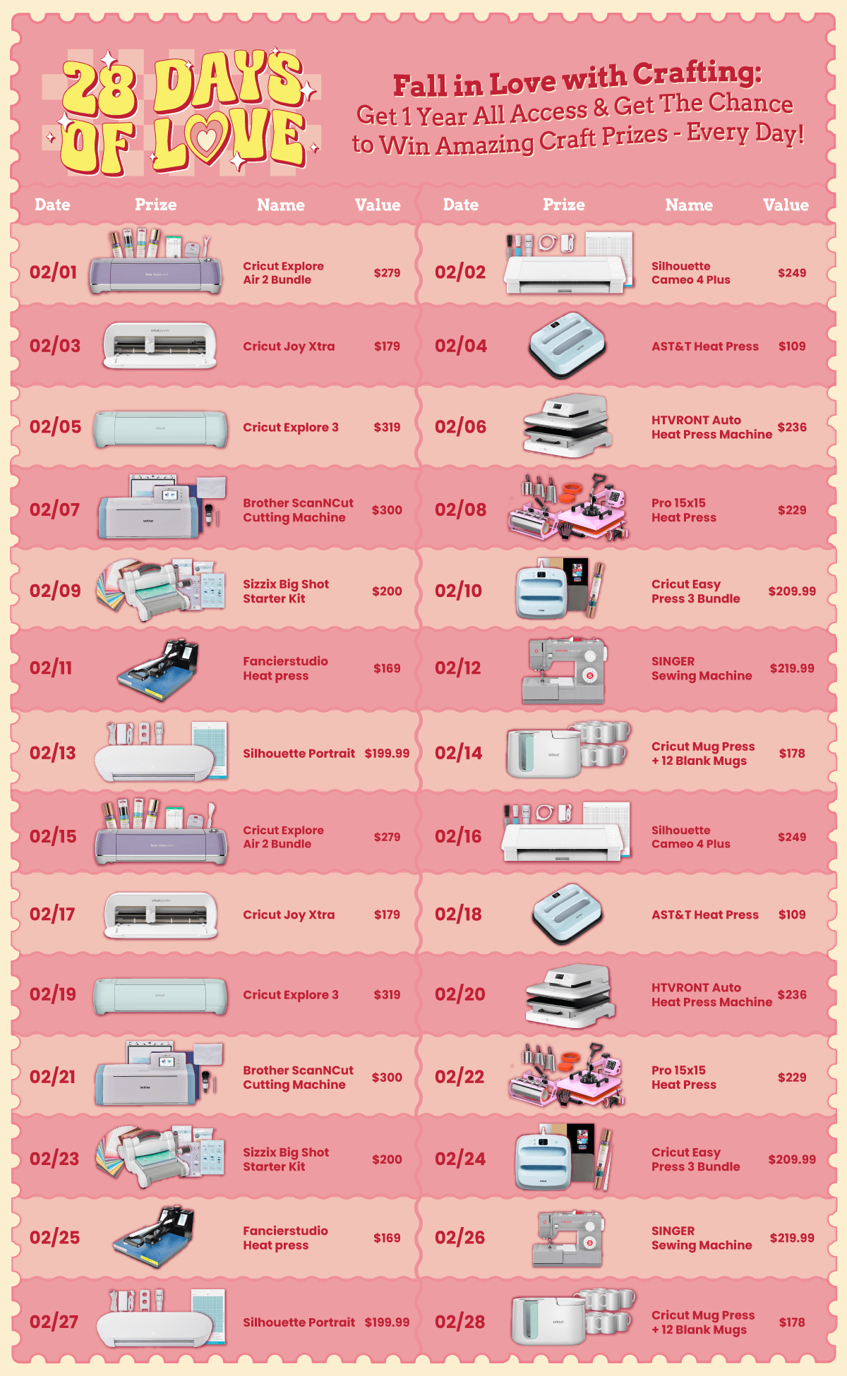 28 Days of Love on Creative Fabrica - Win Craft Machines