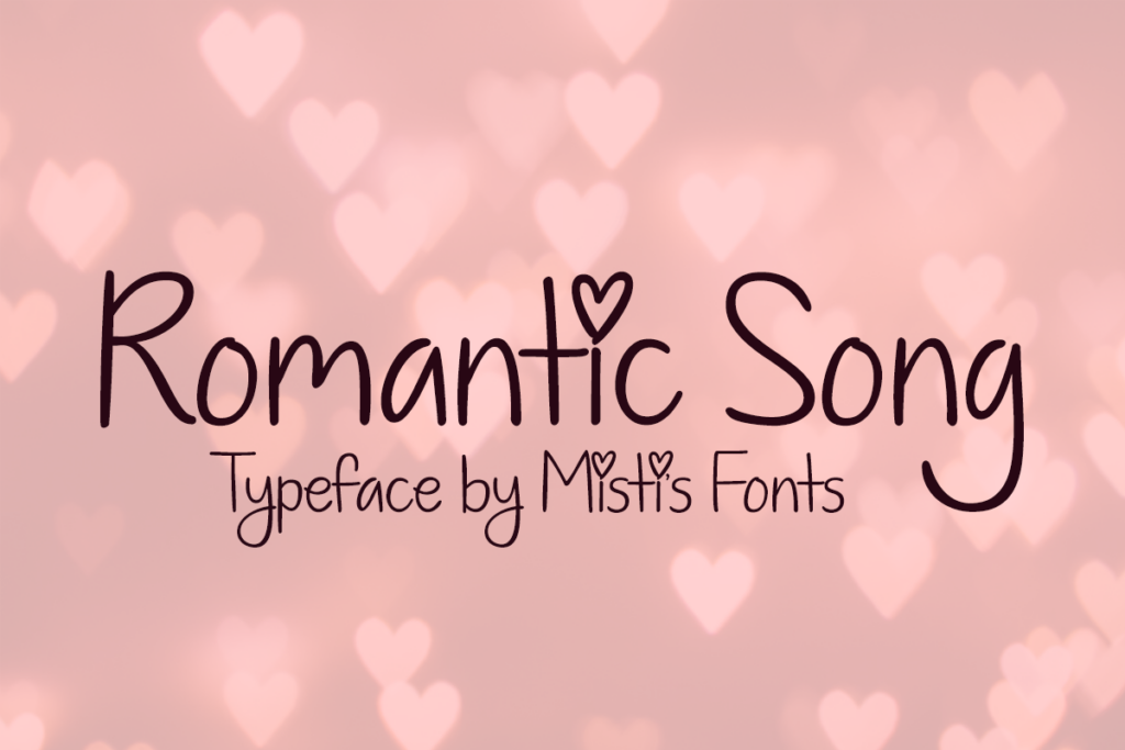 Romantic Song Typeface by Misti's Fonts