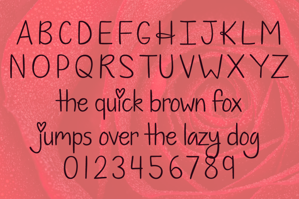 Romantic Song Typeface by Misti's Fonts