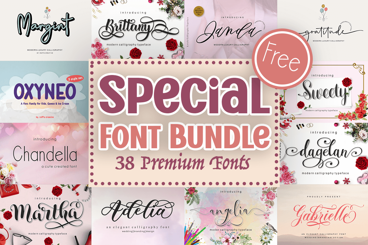 Special Font Bundle on Creative Fabrica