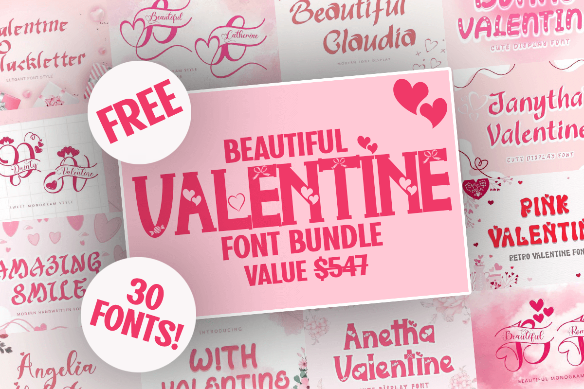 Beautiful Valentine Font Bundle
on Creative Fabrica