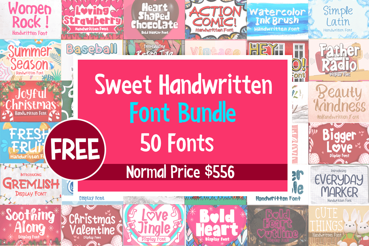 Sweet Handwritten Fonts Bundle
on Creative Fabrica