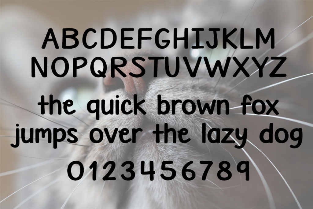 Biggest Cat Ever Typeface by Misti's Fonts