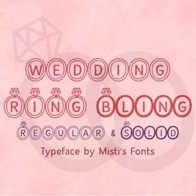 Wedding Ring Bling Typeface by Misti's Fonts